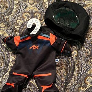 Build a bear space outfit black and Orange Pet Outfit with Hood